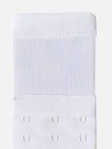 FIMS Women Bra Extenders 3 Hook 3 Eye Pack of 1 White Stretchy Bra Extension