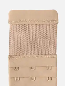 FIMS Women Bra Extenders 3 Hook 3 Eye Pack of 3 Beige Stretchy Bra Extension