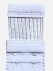 FIMS Women Bra Extenders 2 Hook 3 Eye Pack of 2 White Stretchy Bra Extension