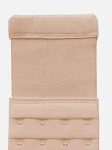 FIMS Women Bra Extenders 4 Hook 4 Eye Pack of 3 Black White Beige Stretchy Bra Extension