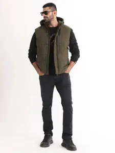 RARE RABBIT Men Rald Puffer Crop Jacket