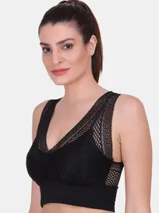 Amour Secret Black Bralette Bra Lightly Padded