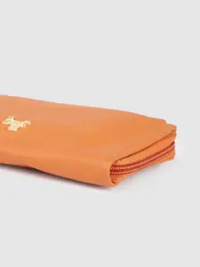 Baggit Women Solid PU Zip Around Wallet With Sling Strap