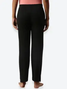 NOT YET by us Women Black Solid Lounge Pants