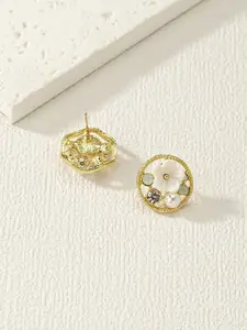 KRENOZ Stainless Steel Pearls Studs