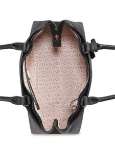 GUESS Printed Shopper Satchel with Cut Work