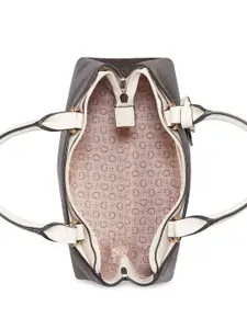 GUESS Printed Structured Satchel with Applique