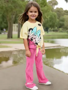 INCLUD Girls Printed T-shirt with Trousers