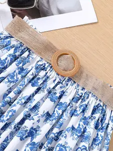 INCLUD Printed Flared A-line Skirt