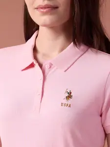 U.S. Polo Assn. Women Polo Collar T-shirt