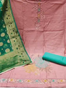 KIMISHA Embroidered Unstitched Dress Material