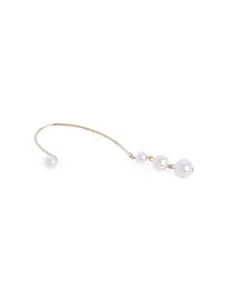 Priyaasi Gold-Plated Pearl Beaded Contemporary Ear Cuff