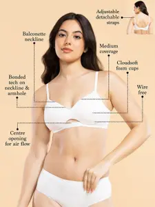 Enamor Women Invisible Neckline Cotton T-Shirt Bra A032