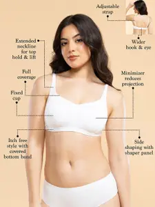 Enamor Cotton Eco-Antimicrobial Comfort Minimizer Bra A058