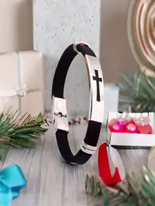 UNIVERSITY TRENDZ Men Leather Wraparound Bracelet