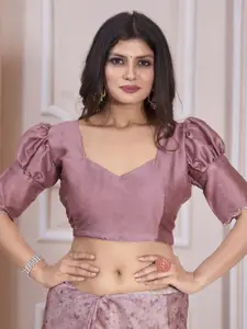 Anouk Floral Beads and Stones Satin Saree