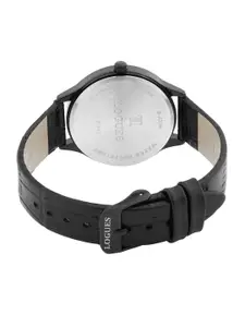 L LOGUES Women Brass Dial & Leather Bracelet Style Straps Analogue Watch L E-683 NL-03