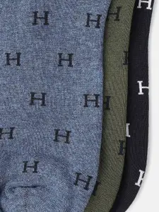 Tommy Hilfiger Men Pack Of 3 Patterned Ankle-Length Socks
