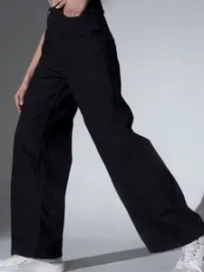 BAESD Women Flared High-Rise Cotton Jeans