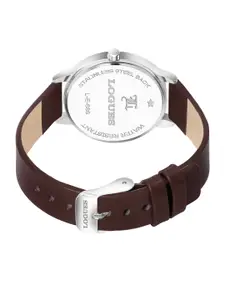 L LOGUES Women Brass Dial & Leather Straps Analogue Watch L E-686 SL-05