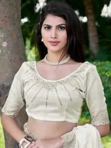 Anouk Aari Work Organza Saree