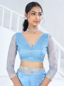 Anouk Beads and Stones Embellished Party Wear Saree