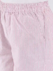 VASTRADO Women Striped Low-Rise Cotton Technology Shorts