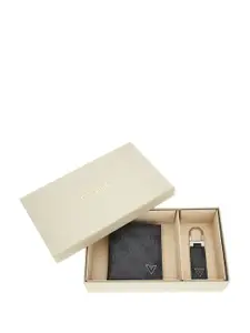 GUESS Men Printed PU Two Fold Wallet