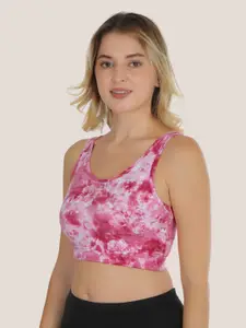 POOJA RAGENEE Abstract Sports Bra Full Coverage SQ1038_1P_RD_30B