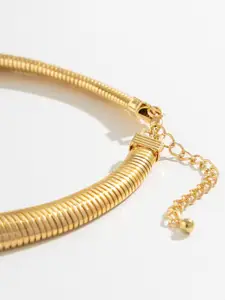 DressBerry Gold-Plated Stainless Steel Choker Necklace