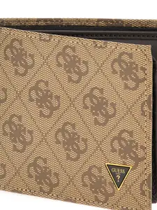GUESS Men Printed Leather Two Fold Wallet