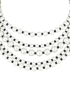 I Jewels Gold-Plated Layered Beaded Necklace