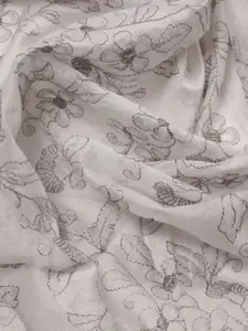 Meena Bazaar Floral Embroidered Unstitched Dress Material