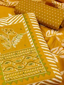 Peachmode Printed Pure Cotton Unstitched Dress Material