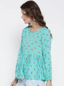 Sera Women Floral Printed Round Neck Modal Top