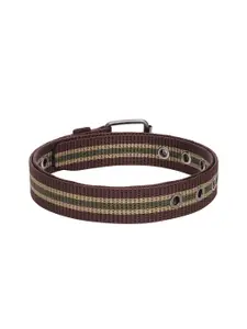 WINSOME DEAL Men Tang Closure Textured Casual Belt