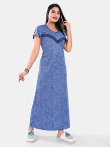 Be You Printed Satin Maternity Maxi Nightdress