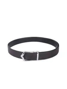 WINSOME DEAL Men Slider Buckle Closure Textured Formal Belt