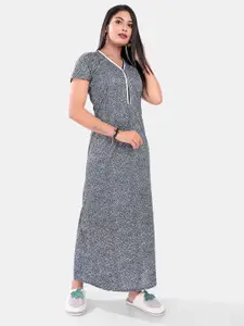 Be You Printed Satin Maxi Nightdress