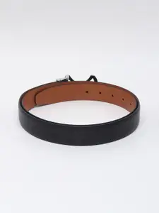 WINSOME DEAL Men Push Pin Closure Textured  Formal Belt