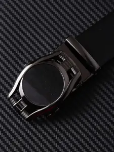 WINSOME DEAL Men  Slider Buckle Closure Textured Formal Belt