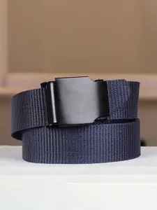 WINSOME DEAL Men Slider Buckle Closure Textured Casual Belt