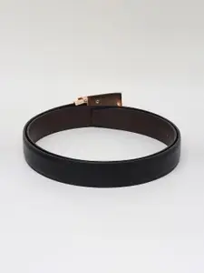 WINSOME DEAL Men Push Pin Closure Textured Formal Belt