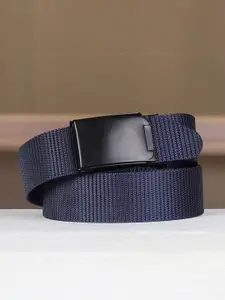 WINSOME DEAL Men Slider Buckle Closure Textured Casual Belt