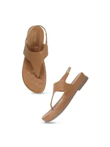 TRASE Women Textured T-Strap Flats