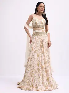 KALKI Fashion Printed Ready to Wear Lehenga & Blouse With Dupatta