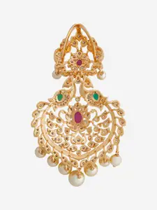 Kushal's Fashion Jewellery Gold-Plated Cubic Zirconia Studded Contemporary Pendant