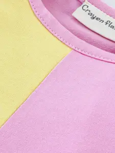 CrayonFlakes Girls Colourblocked Top with Leggings