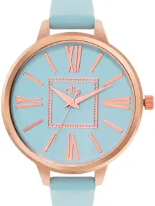 DressBerry Women Brass Printed Dial & Leather Straps Analogue Watch MFBTMLDBE7