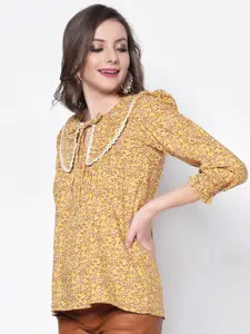 Sera Floral Print Chiffon Top